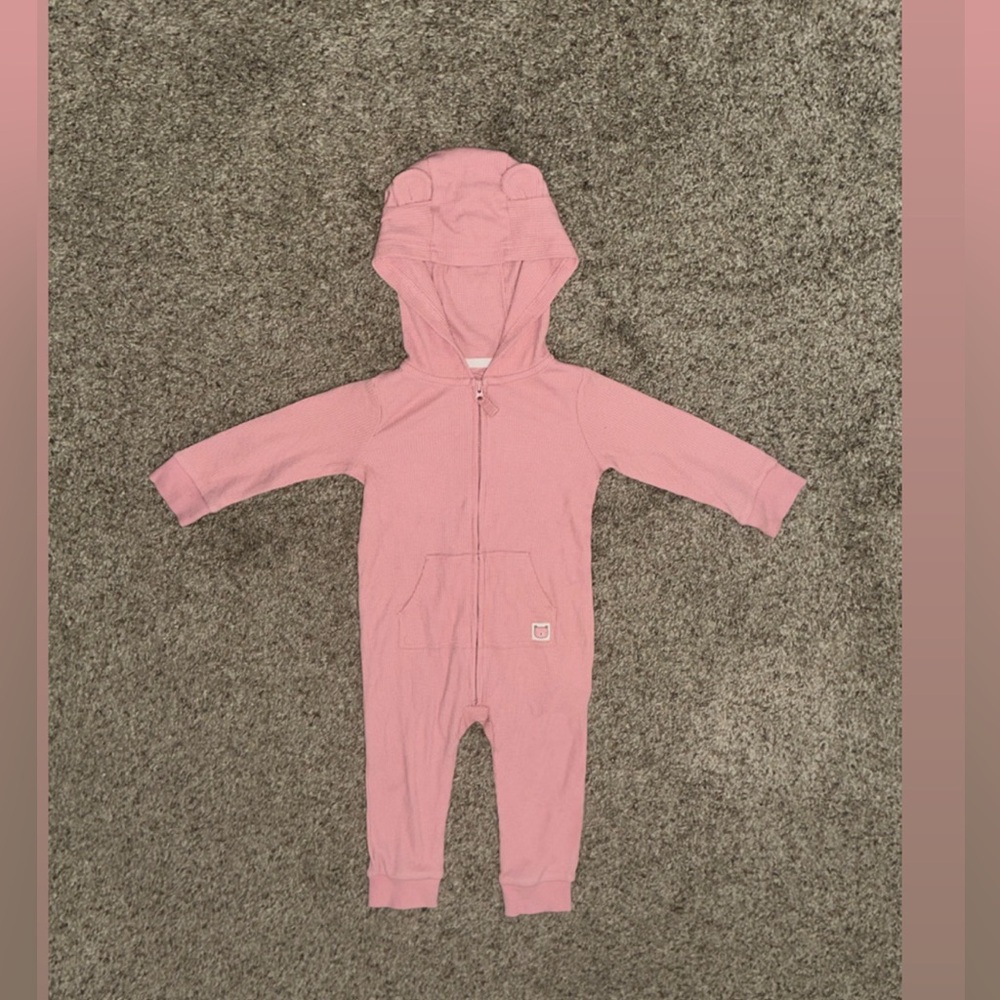 Pink Kids One Piece with Hood